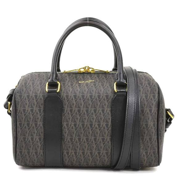 Saint Laurent Baby Duffle Handbag/Shoulder Bag in Coated Canvas, Black and Br... - Picture 1 of 5